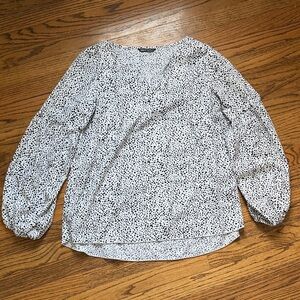 SHEIN Black and White Dotted Blouse